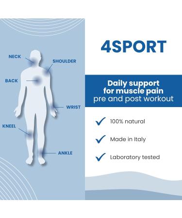 EUSPHERA - 4SPORT - Muscle Balm for Post Workout & Muscle Soreness 100% Natural Relief Body Cream with Hemp Aloe Devil's Claw and Arnica 2.5 Oz - Made in Italy - Buy Online on GoSupps.com