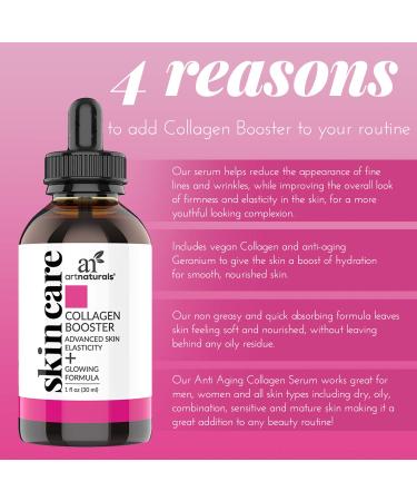 Artnaturals Collagen Booster 1 fl oz - Revitalize Skin & Promote Youthful Glow - Buy Online on GoSupps.com