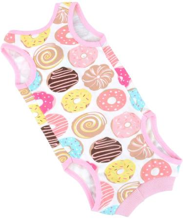 Selmai Medical Pet Shirt | Soft Cotton E-Collar Alternative for Dogs & Cats | Post-Surgery Nursing Clothing | Wound Protection & Prevent Licking | Pink XL Donut Design - Buy Online on GoSupps.com