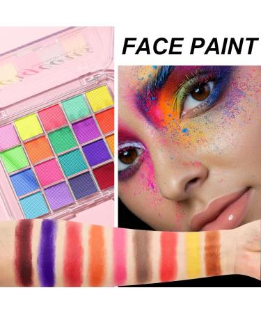 Bright Color Neon Rainbow Eyeshadow Palette | 20 Vibrant Shades Makeup Set for Stunning Looks - International Shipping - Buy Online on GoSupps.com