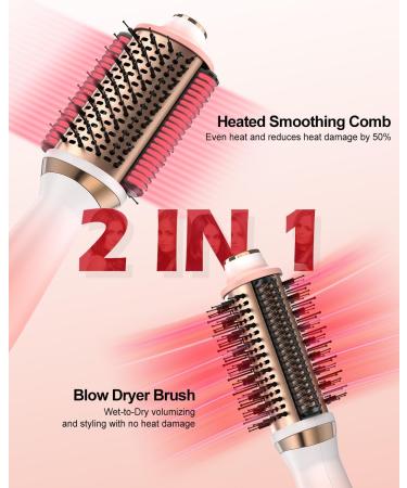 4 in 1 Blow Dryer Brush – Volumizing Hot Air Brush for Drying Straightening & Curling | Negative Ion Hair Styling Tool - Buy Online on GoSupps.com