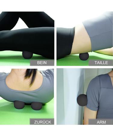 Massage Balls for Myofascial Relief - Hard Lacrosse Balls for Back Legs Feet & Hands - Trigger Point Massage Balls (2 Pieces Black) - Enhance Yoga & Muscle Relaxation - Buy Online on GoSupps.com