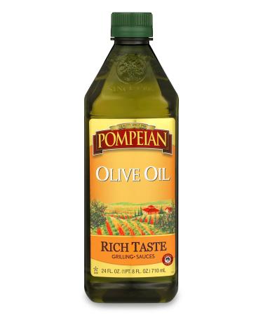 Pompeian Rich Taste Olive Oil, Rich, Full Flavor, Perfect for Grilling & Sauces, Naturally Gluten Free, Non-Allergenic, Non-GMO, 24 FL. OZ. 24 Fl Oz (Pack of 1)