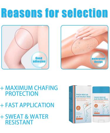 Anti Chafe Stick Anti Chafing Cream Anti Friction Cream Thigh Anti-Chafe Stick Thigh Rubbing Balm Waterproof Running Chafe Stick for Heel Lower Arm Thigh Legs Skin Protection - Buy Online on GoSupps.com