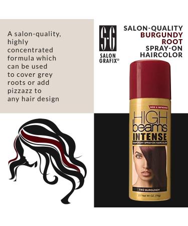 High Beams Intense Spray-On Hair Color - Burgandy 2.7 Oz - Temporary Color Highlight for Hair - Ideal for Streaking & Tipping - Washes Out Easily - 1 Pack - Buy Online on GoSupps.com