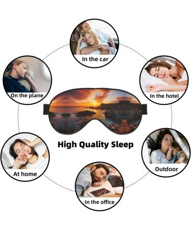 Ireland Sunset Seascape Sleep Mask | Adjustable Breathable & Fashionable Eye Mask for Ultimate Comfort - Buy Online on GoSupps.com