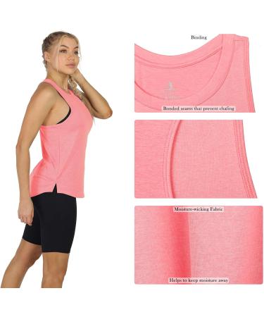 Icyzone Women's Racerback Workout Tank Tops - Pack of 3, Medium Charcoal/Jade/Hot Pink - Buy Online on GoSupps.com
