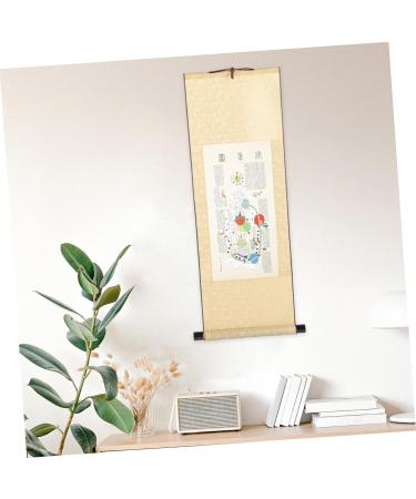 Healeeved Party Plate - Sage Asian Wall Art Body Meridian Diagram - 85x36cm Silk Scroll in Chinese Style - Buy Online on GoSupps.com