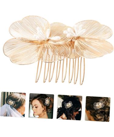 Korean hair combs hair accessories Xiuhe clothing Hairpin the flowers hair comb hairpin headgear hair comb clip vintage decorate bride hair comb vintage hair accessories dress - Buy Online on GoSupps.com