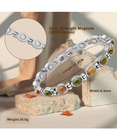 Jeroot Titanstahl Magnetic Tabs for Women - Adjustable Titanium Steel Bracelets with 3500 Gaus Magnets Includes Distance Tool & Elegant Jewelry Gift Box - Buy Online on GoSupps.com