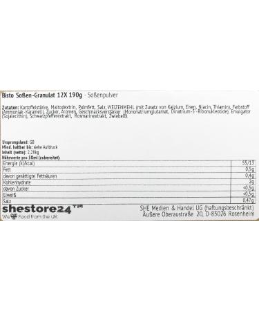 Bisto Sauce Granules 12X 190G - Authentic UK Import | Shop Now at Shestore24 - Buy Online on GoSupps.com