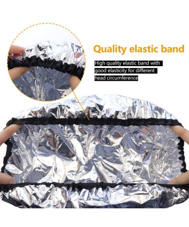 2 Pack Aluminum Foil Conditioning Caps for Hot Oil Treatment - Reusable Hair Processing Caps for Dyeing, Home, and Salon Use - Buy Online on GoSupps.com