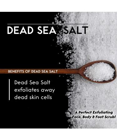 O Naturals Activated Charcoal Men's Body Scrub + Dead Sea Salt Exfoliating Scrub for Anti-Aging Skin Care - 18oz - Buy Online on GoSupps.com