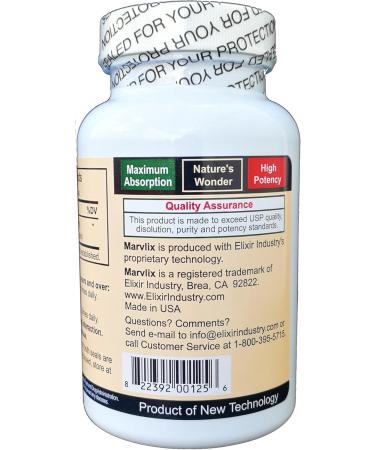 Marvlix - with Cordyceps Sinensis Mushroom Supports Heart Lungs Kidneys Liver - Pure Potent and Bioavailable - 120 Capsules - Buy Online on GoSupps.com