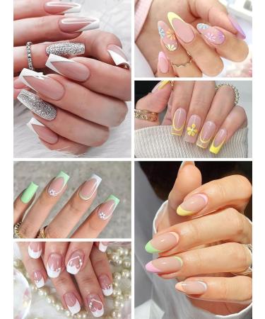 EBANKU French Tip Nail Stamp Set - 3PCS Clear Silicone Stamping Kit with 6PCS Replaceable Heads and Scrapers for DIY French Manicure at Home - Buy Online on GoSupps.com