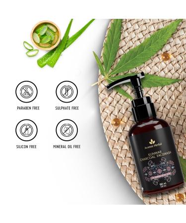 Avi-Mee Kunwar Charcoal Face Wash for Oil & Dust Free Skin | Deep Cleansing with Activated Charcoal & Neem Extracts | Glow From Within | 5.07 Fl Oz - Buy Online on GoSupps.com