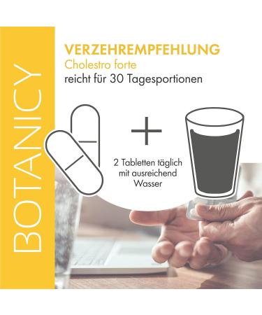 Botanicy Cholestro Forte with Bergavit - Natural Cholesterol Support - Vegan Formula with Bergamot Vitamins A C E Zinc & Selenium - 60 Tablets - Hormone-Free - Buy Online on GoSupps.com