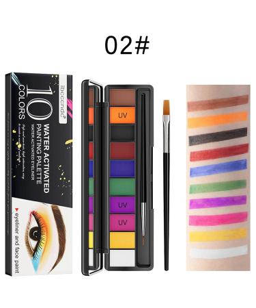 VigCebit Face & Body Painting Palette - 10 Water Activated Colors for Kids & Adults - Perfect for Parties & Events - Buy Online on GoSupps.com