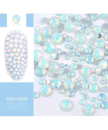 DAODER 4-Pack Sparkly Opal Rhinestones for Nails - 3D Nail Art Kit with Crystal Diamond Charms - Nail Decoration Gems in Pink, White, Blue, Green - DIY Nail Jewels & Crafts - Buy Online on GoSupps.com