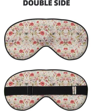 Unisex Flower Leaf Print Sleep Mask - Double-Sided Eye Mask for Sound Sleep & Skin Care - Buy Online on GoSupps.com