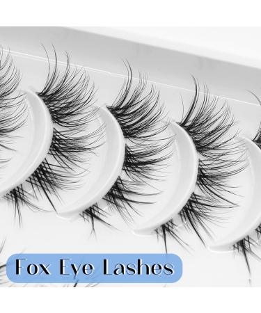 Veleasha Fluffy Wispy Faux Mink Eyelashes - 10 Pairs Criss-Cross False Lashes for Fox Eye Look | International Shipping Available - Buy Online on GoSupps.com