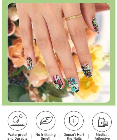 Kalolary Gel Nail Polish Strips Nail Gel Art Sticker Waterproof Full Nail Wraps Decal Sets with Scissors Nail File and Stick for Women Girls Nail Art Decor (UV/LED Lamp Required)-20 - Buy Online on GoSupps.com