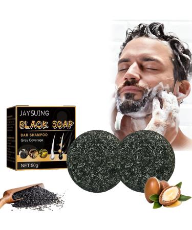 Orgrul 2PC Shampoo Bar Grey Shiny Soap Hair Against Hair Grey Revitalizable Natural Hair Darkening Shampoo Bar Solid Shampoo Bar Shampoo Bar for Hair Anti Grey Hair