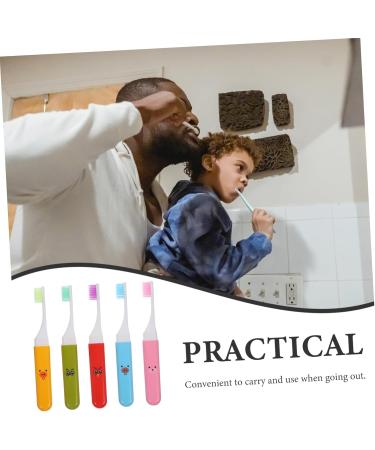 Solustre 5-Pack Hard Bristle Travel Toothbrushes for Adults & Kids - Compact & Foldable Mini Toothbrushes for Camping & On-the-Go - Buy Online on GoSupps.com