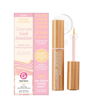 Grande Cosmetics GrandeLASH-Sensitive Peptide Infused Lash Serum for Fuller Longer-Looking Natural Eyelashes Enhancing Treatment with Nourishing Botanicals Cruelty-Free 6 Week Supply (4mL)