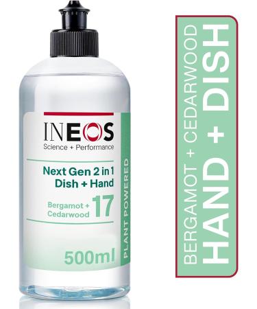 INEOS Next-Gen 2in1 Washing Up Liquid 3L (500ml x 6) - Plant Powered Bergamot & Cedarwood - Buy Online on GoSupps.com