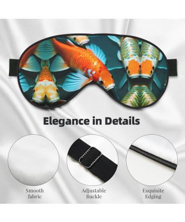 SSIMOO HD Koi Fish Soft Sleep Eye Mask - Breathable Travel Eye Patch for Women | Perfect for Relaxation - Buy Online on GoSupps.com