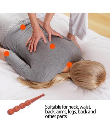 Portable Wooden Massage Tab - Professional Firm Muscle Relaxation & Foot Massager | Mahogany Massage Stick for Arms Legs Neck & Waist - Buy Online on GoSupps.com