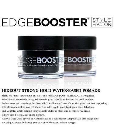 Style Factor Edge Booster Hideout Hair Pomade Strong Hold Color Gel 1.7oz - Natural Black - Buy Online on GoSupps.com