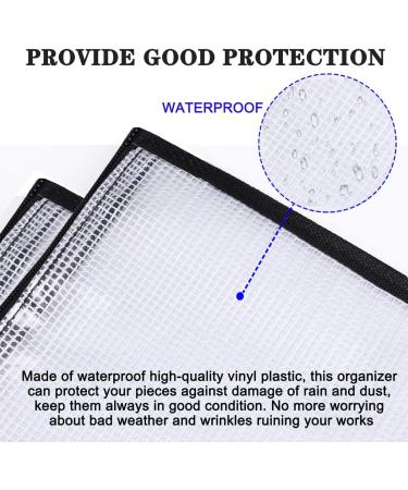 DPEI XUAN Art Portfolio Bag - 19x25 Inch Transparent White Poster Storage Organizer with Zipper and Handle - Ideal for Large Posters, Poster Boards, Paintings - 1 Pack - Buy Online on GoSupps.com