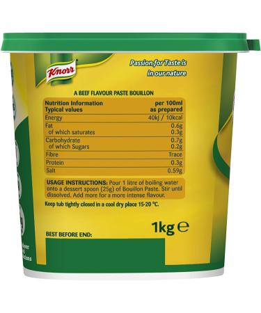 Knorr Gluten Free Beef Paste Bouillon 1kg - Premium Flavor Enhancer for Cooking - Buy Online on GoSupps.com