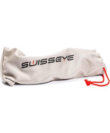 Swisseye Grip Sports Glasses - 100% UVA/UVB/UVC Protection Adjustable Nose TR90 Material Microfiber Bag - Classic White Shiny/Black - Buy Online on GoSupps.com