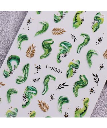 jmeowio JMEOWIO 10 Sheets Marble French Tip Nail Art Stickers Decals Self-Adhesive Leaves Nail Supplies Nail Art Design Decoration Accessories - Buy Online on GoSupps.com