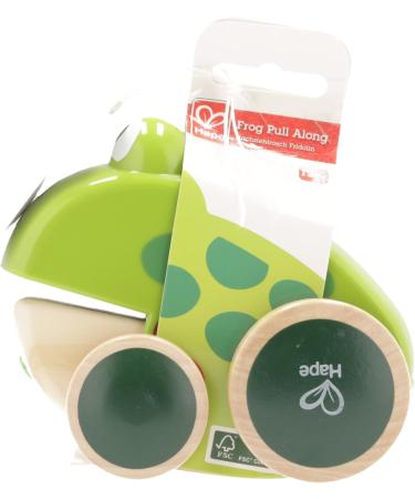 Hape Pull Frosch Fridolin - Wooden Frog Pull Toy for Toddlers | Colorful Fly-Eating Toy | International Shipping Available - Buy Online on GoSupps.com