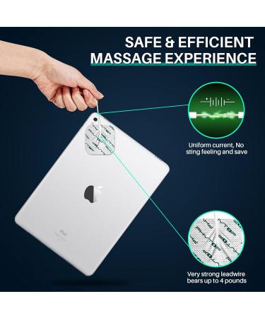 FITOP 44 Pcs TENS Unit Electrode Pads | Strong Adhesive | 2x2 Size - Buy Online on GoSupps.com