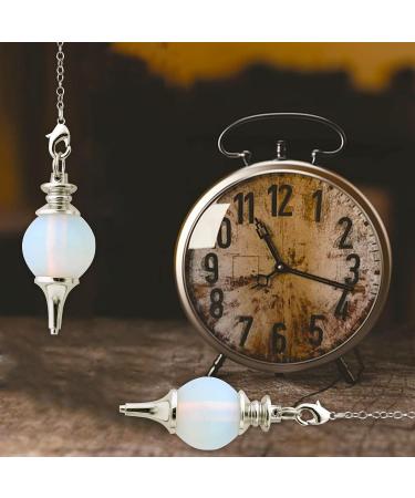 3pcs Crystal Ball Chakra Stone Pendulum Pendant Necklace - Healing Dowsing Scrying (Synthetic Turquoise) - Buy Online on GoSupps.com