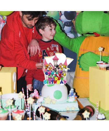 37pcs Yoshi Cake Decorations with 1pcs Yoshi Cake Topper 36pcs Cute Cartoon Cupcake Toppers for Girls Birthday Party Decorations - Buy Online on GoSupps.com