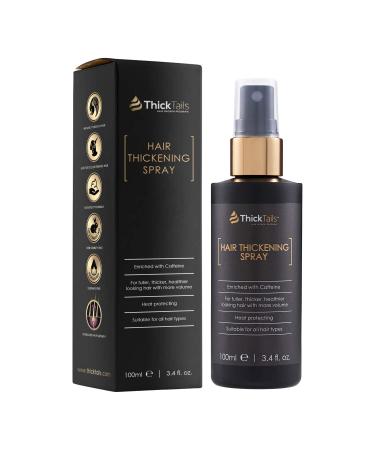 ThickTails Hair Thickening Spray 3.4oz - Get Thicker Hair in Seconds. Hair Thicken Tonic Products for Women. With Caffeine Keratin for Root Growth. Volumizer Texturizing Styling Hairspray for Volume