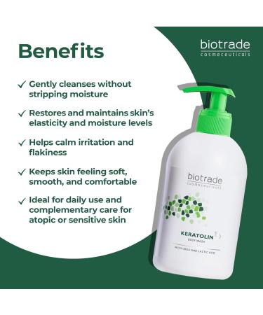  BIOTRADE Biotrade Keratolin Shower Gel for normal dry very dry and flaky body 400 ml - Buy Online on GoSupps.com