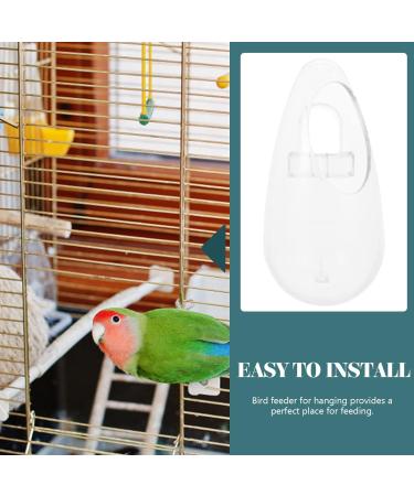 POPETPOP Parakeet Food Small Bird Feeder Bird Feeders Hanging Bird Feeder Bird Feeder Inside House Birdcage Window Frame 15x8cm - Buy Online on GoSupps.com