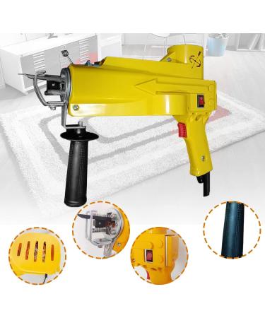 ZIOKOK Tufting Gun - 2-in-1 Electric Carpet Rug Weaving Machine Starter Kit - Yellow - Buy Online on GoSupps.com