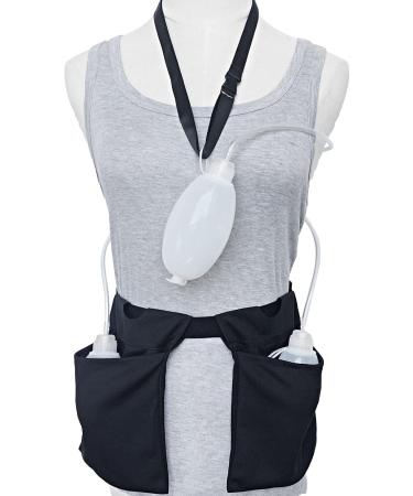 Mastectomy Drain Holder Pouches Set | Neck Shower Lanyard for Post-Surgery Recovery | JP Drainage Bulbs & Nephrostomy Support | Ideal for Breast Cancer & Tummy Tuck | Black - Buy Online on GoSupps.com