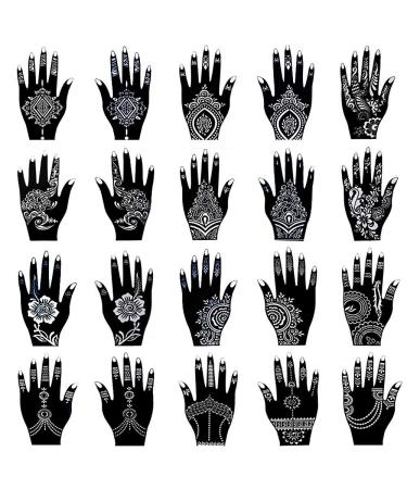 Henna Tattoo Stencil Kit - 40 Self-Adhesive Sheets for Indian Arabian Body Art - Buy Online on GoSupps.com