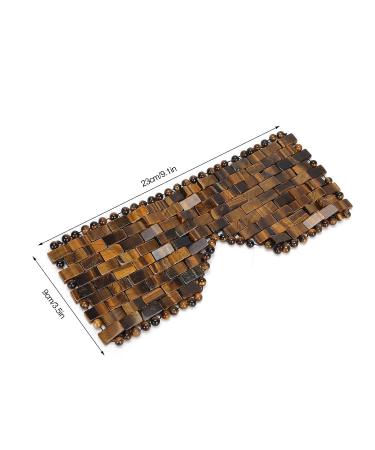 Natural Jadestone Eye Mask - Tiger Eye Mini Massager for Soothing Eye Circle Relaxation and Care - Buy Online on GoSupps.com