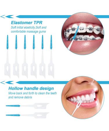 Skhaovs 230-Piece Interdental Tooth Cleaner Sticks & Brushes - Light Blue Dental Care Set for Optimal Oral Health - Buy Online on GoSupps.com