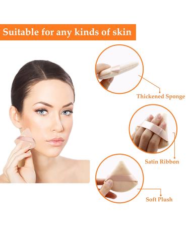 4 Pieces Triangle Makeup Powder Sponge Set - Soft Loose Powder Puff for Wet & Dry Makeup - Perfect Complexion Tool - Buy Online on GoSupps.com